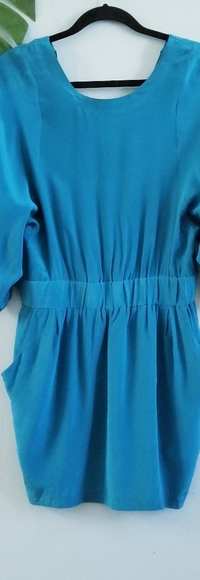 VTG Lassie Blue Silk Dress | SZ•Med - Picture 3 of 13
